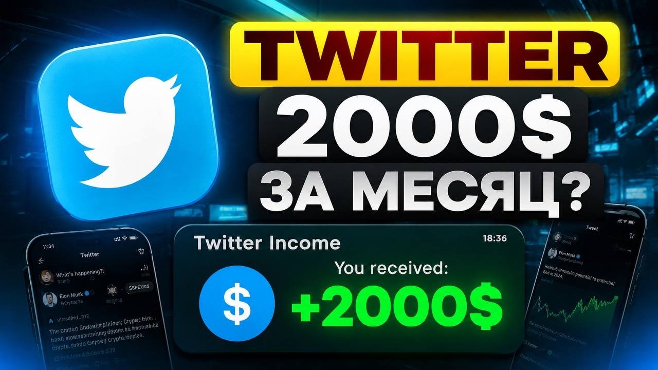 Как я ЗАРАБОТАЛ 2000$ за Месяц на Twitter? Полный Гайд