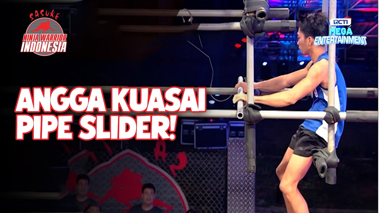Angga Buktikan Diri! Jadi Terbaik di Tantangan Pipe Slider | SASUKE NINJA WARRIOR | Part 9