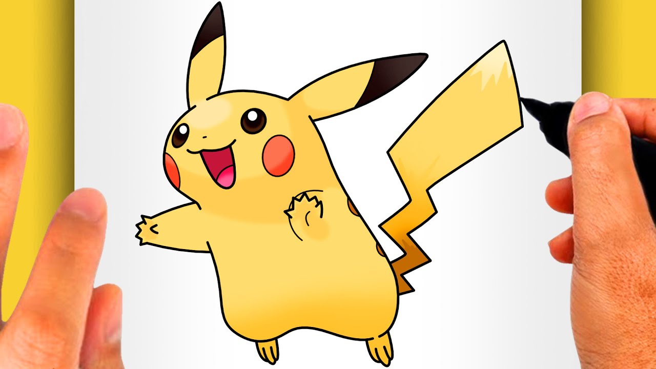 HOW TO DRAW PIKACHU - How to Draw Pokémon Nº 0025 (EASY POKÉMON DRAWING) - Pikachu Drawing
