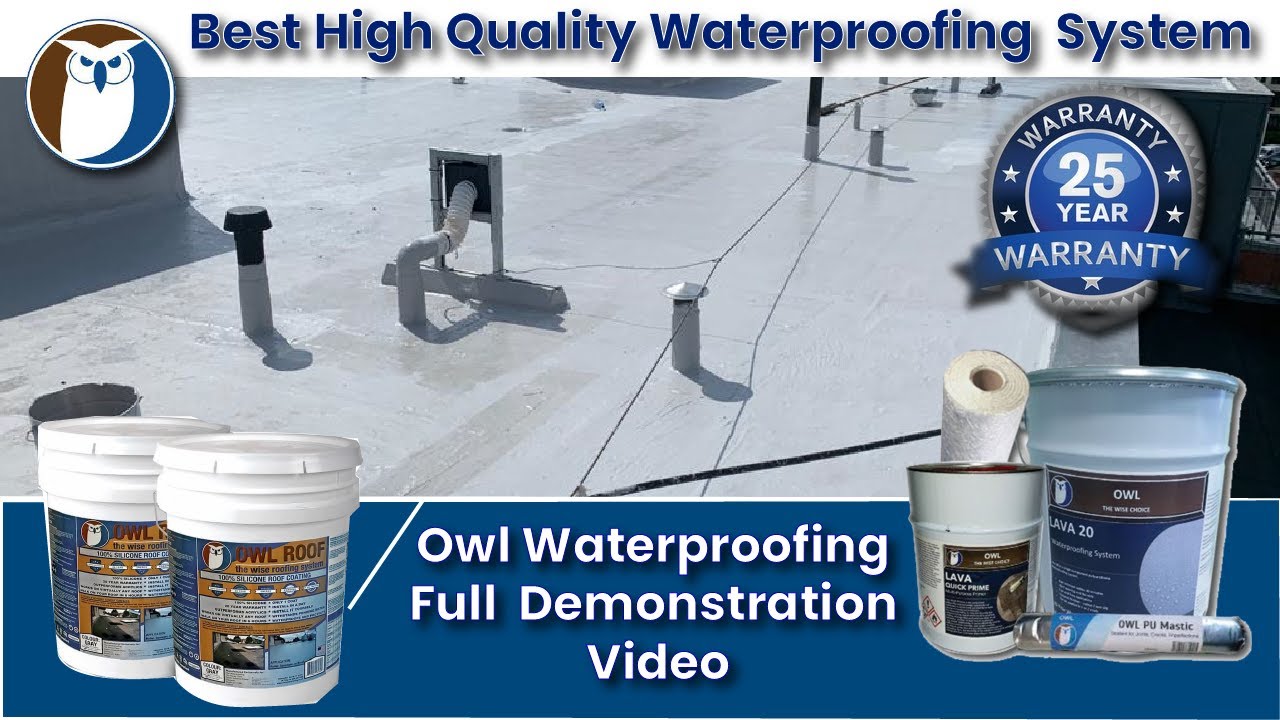 Owl Waterproofing Full Demonstration Video #lava20 #owlroof #demovideo