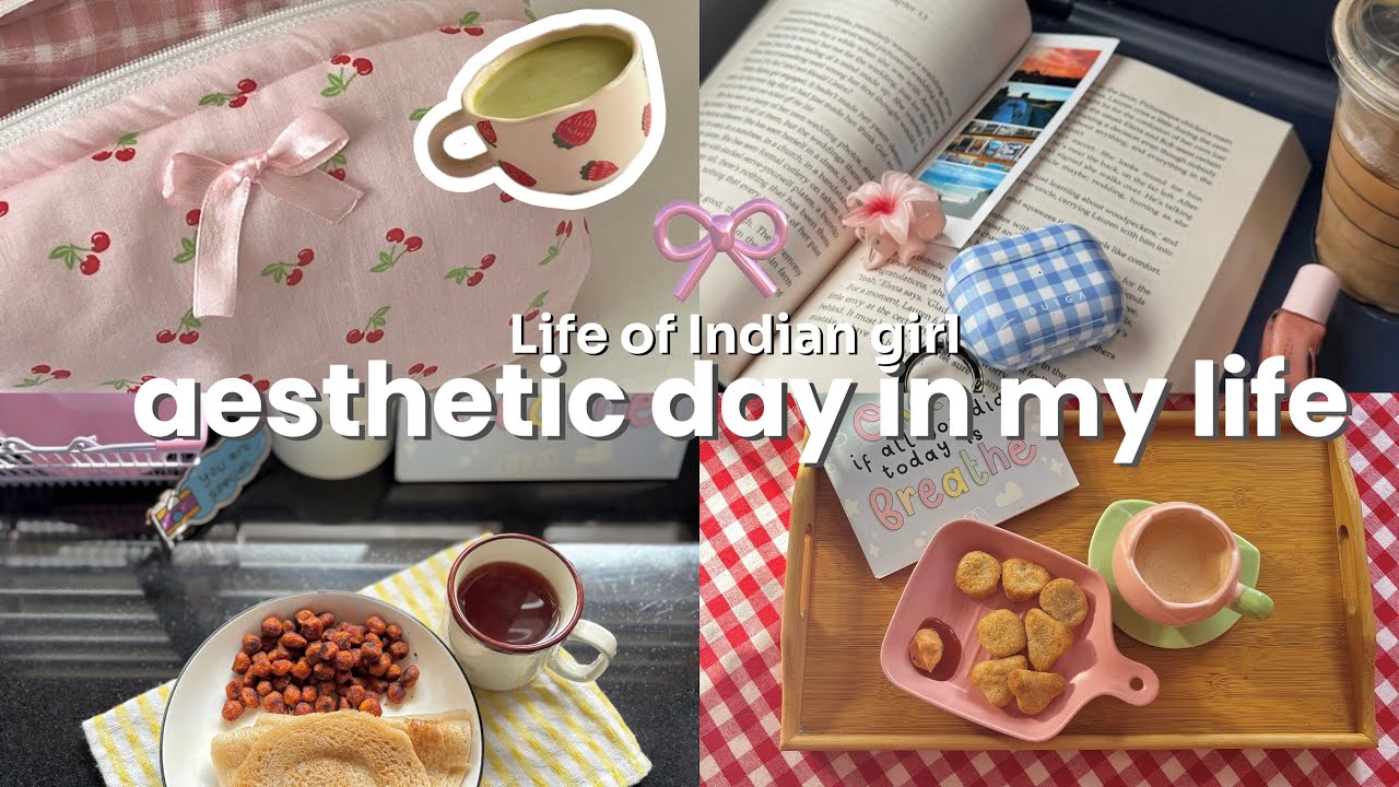 Day in my life 𐙚🧸ྀི / life in India 🇮🇳 / grocery shopping 🛒 🍒/aesthetic vlog 🌷