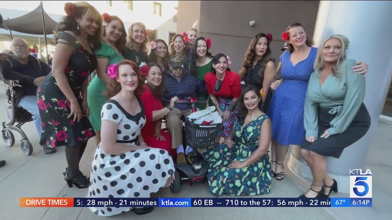 SoCal veterans dressed as WWII-style pin-ups spread cheer on Veteran’s Day