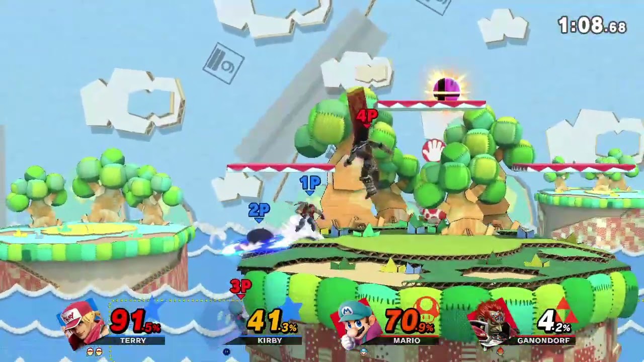 スマブラSP　オンライン対戦　テリーカービィvsマリオガノンドロフ