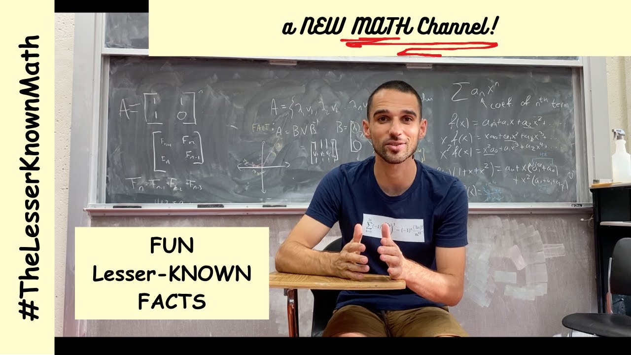 A Math PostDoc Starts his Channel for Lesser-Known Math Facts (Video #0)