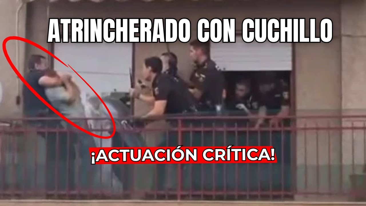 🔴 POLICÍAS frente a un HOMBRE ATRINCHERADO con CUCHILLO en Elche: análisis completo