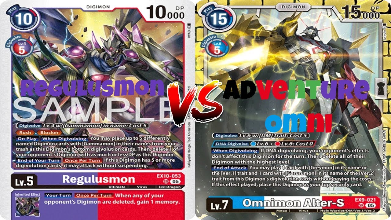 Gammamon/Regulusmon vs Adventure Omnimon | Digimon TCG EX10 Testing