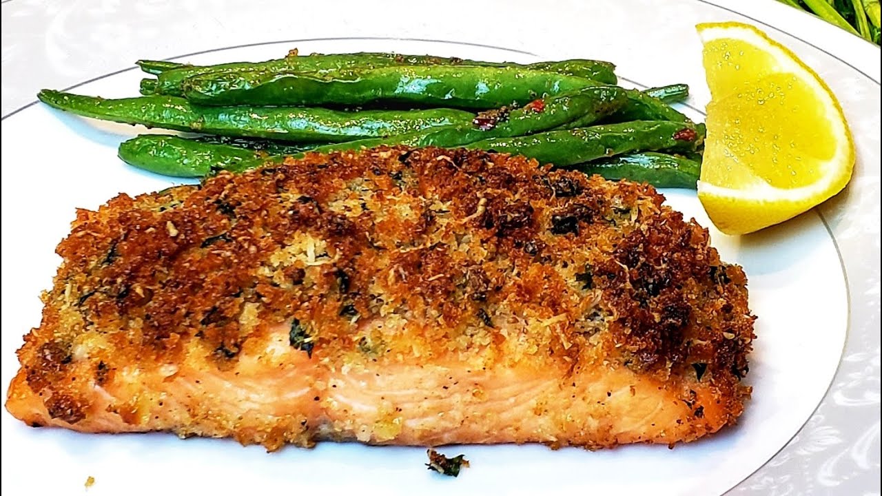 Panko Crusted Air Fried Salmon