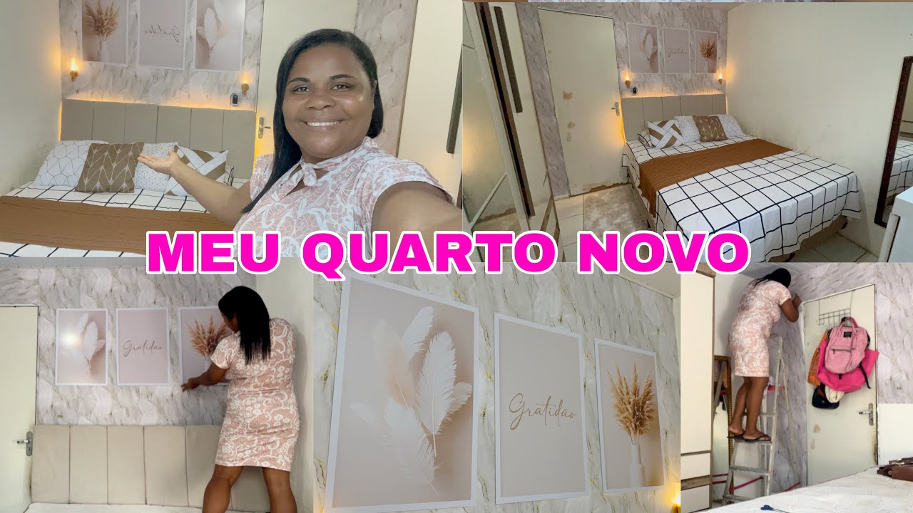 TRANSFORMAÇÃO NO MEU QUARTO com a shopee