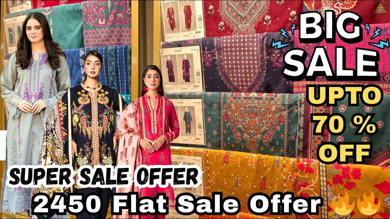 Pakistani Brands Winter Dresses Huge Sale Offer 2026 | Jahanara Khaddar Flat Clearance Sale 