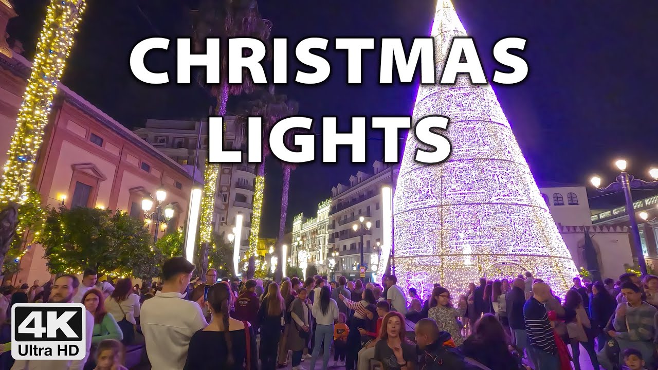 🌟Encendido Luces Navidad Sevilla 🎄 Switching On Christmas Lights Seville 4K Virtual Walk Tour Spain