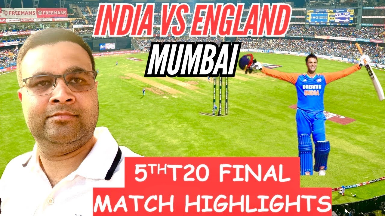 India VS England Full 5th T20 Match Vlog | Abhishek Sharma Century at Wankhede Stadium  Mumbai