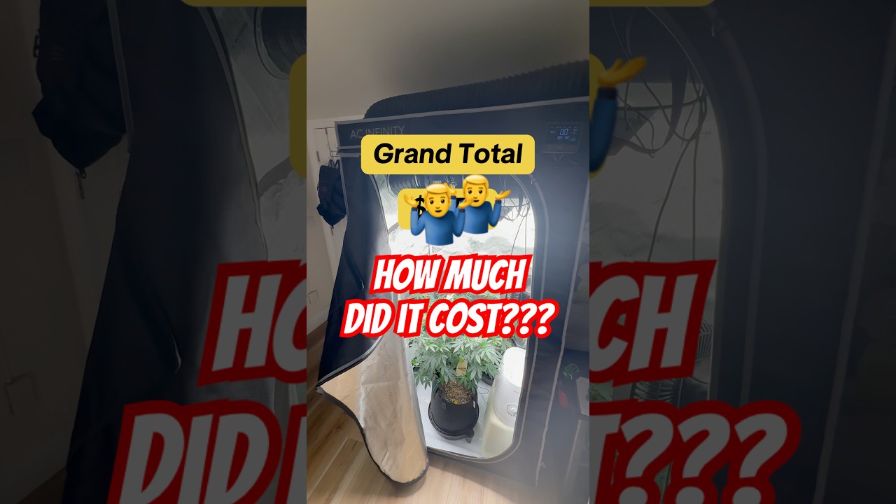 Full price breakdown on the 3x3 indoor grow setup🍃 #growwithando #indoorgrow #greenthumb