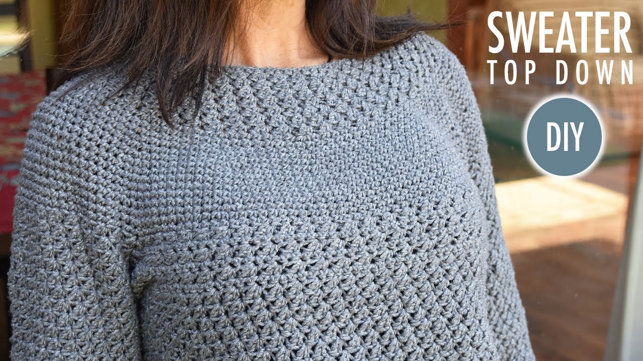 TOP DOWN -CROCHET - Bajada escote muy fácil - Paso a paso