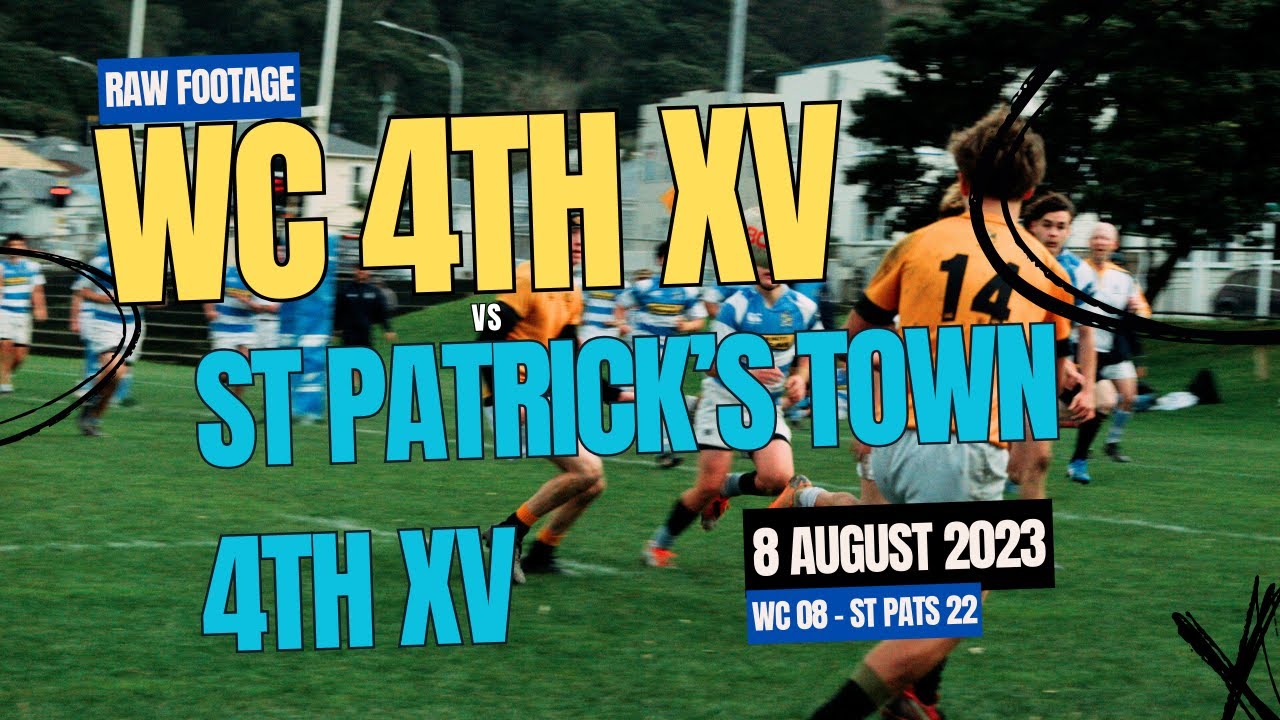 20230805 - Raw Footage - Wellington College 4th XV vs St Pat's Silverstream 4th XV