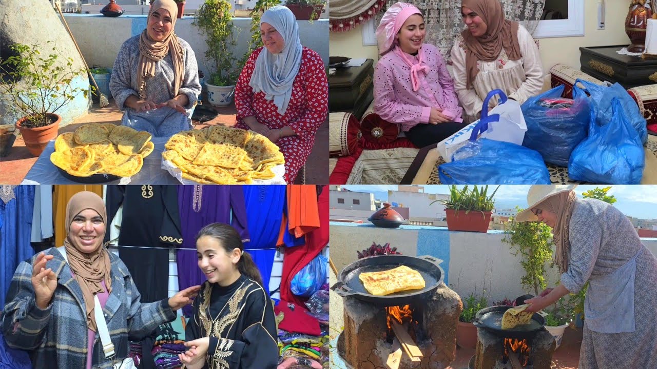 مفاجئة للأطفال بملابس العيد تحضيرات فطور العيد كلشي فوق الكانون تبارك الله😍