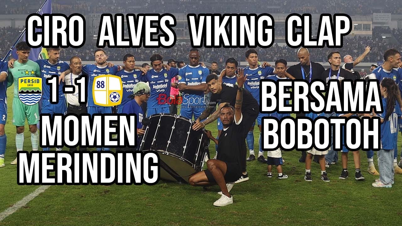 Ciro Alves Viking Clap Bikin Merinding Bersama Bobotoh, Seusai Persib Imbang Lawan Barito Putera