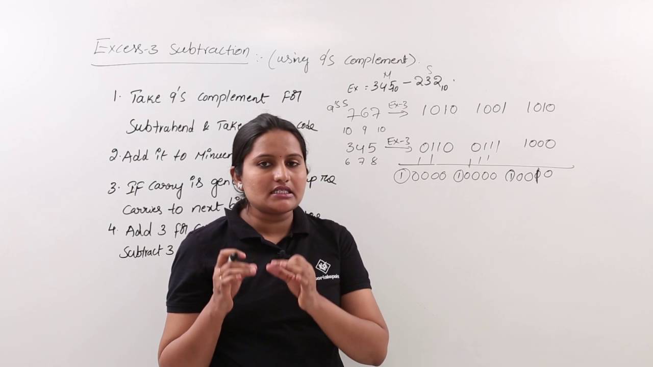 Excess 3 Code Subtraction using 9s Complement