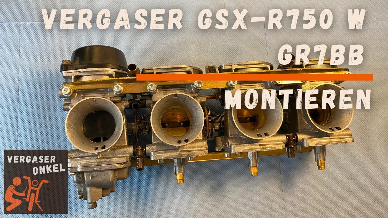 Vergaser Suzuki GSX-R750 W (GR7BB) montieren, ausführlich erklärt vom Vergaseronkel