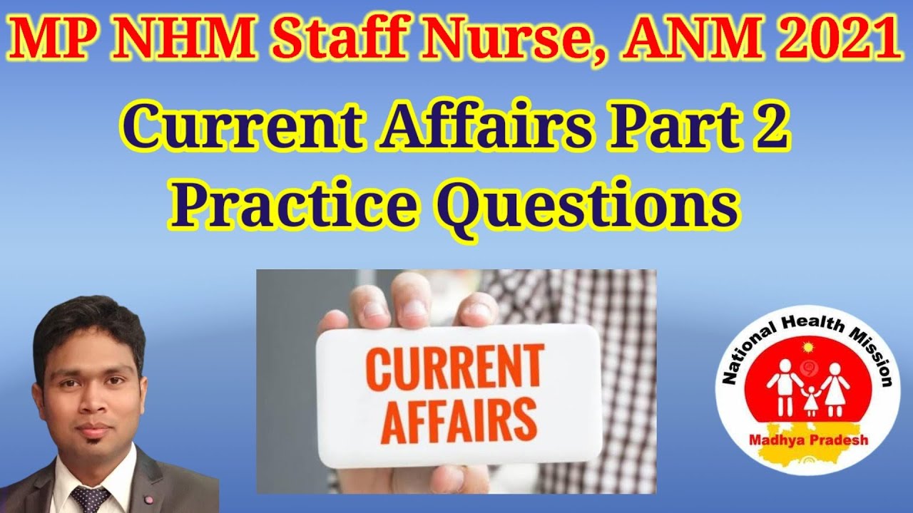 MP NHM Staff Nurse, ANM 2021, Previous year question, Current affairs #NHM #MPNHM #ANM2021 #NurseJob