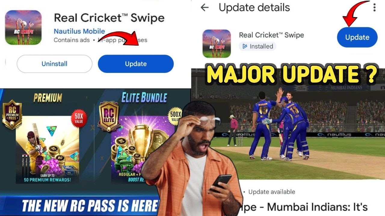 Real Cricket Swipe Major Update ! Real Cricket Swipe Update Full Details 