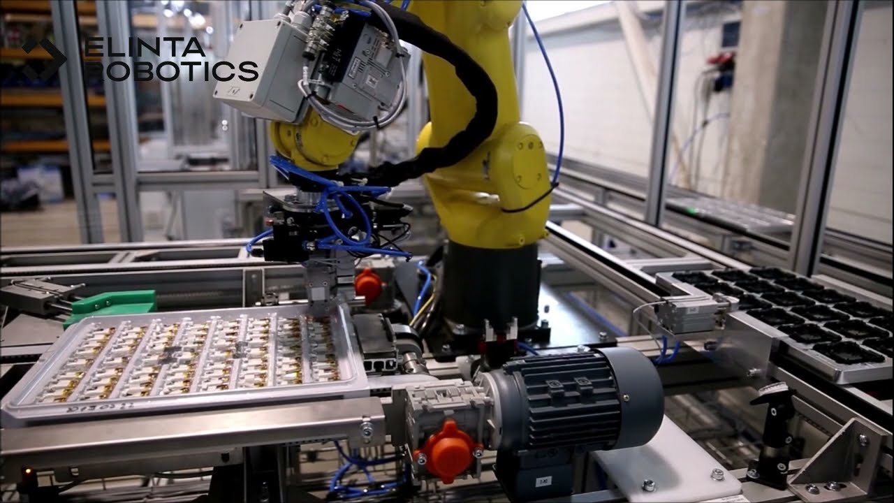 Zrobotyzowany montaż elektroniki | Linia produkcyjna, Robot FANUC, Znakowanie Laserowe