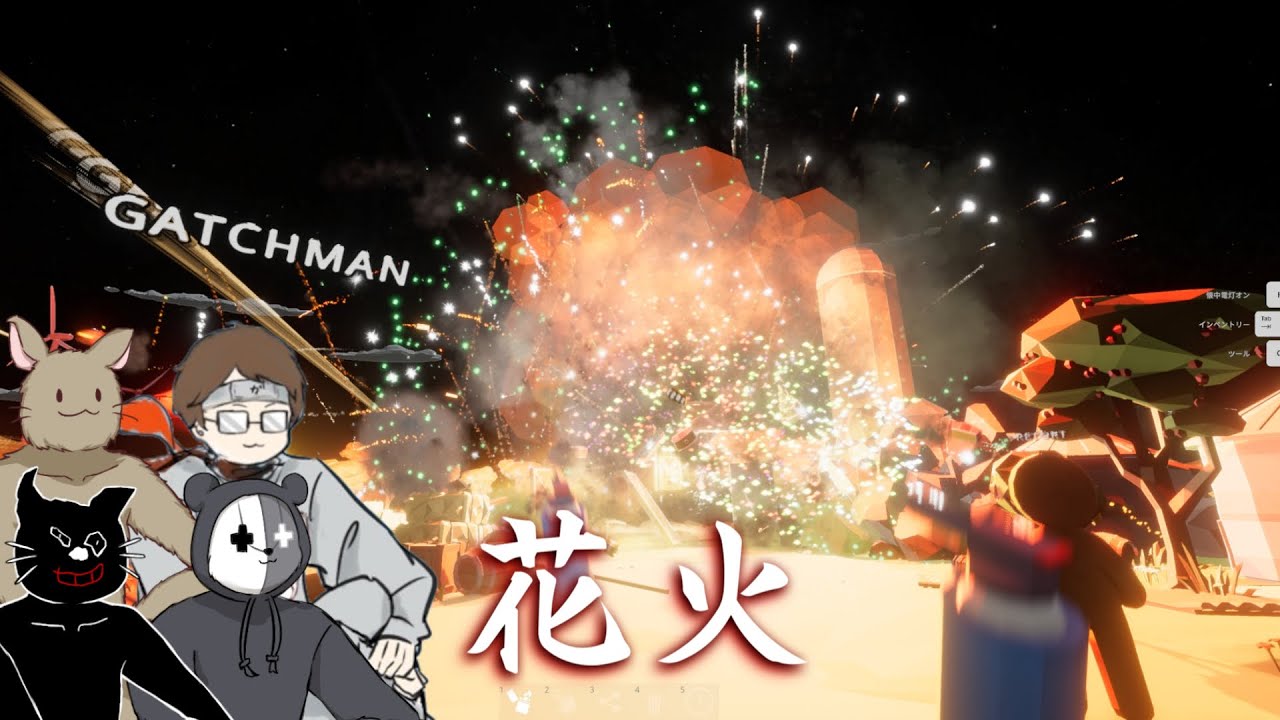 屋内で本気の花火大会をしたら家屋が消し飛んだ動画【Fireworks Mania】