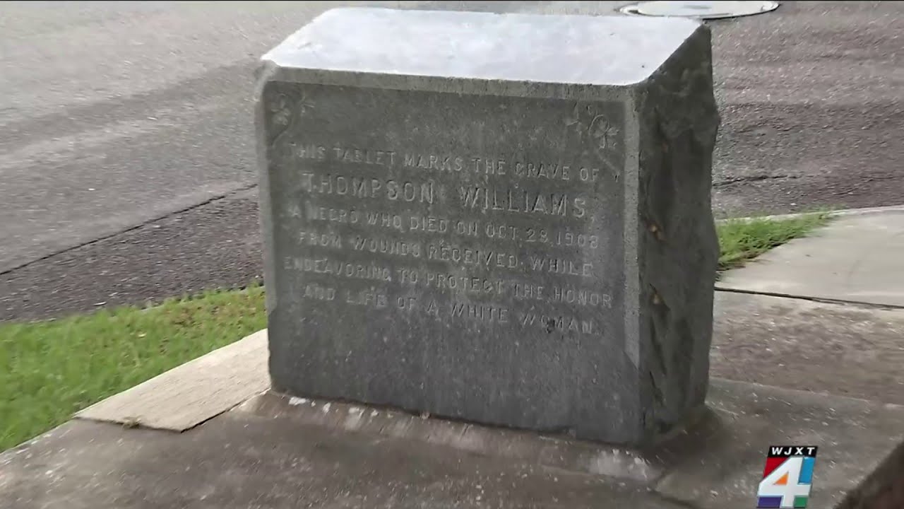 There’s a man’s gravesite in the middle of a Jacksonville sidewalk
