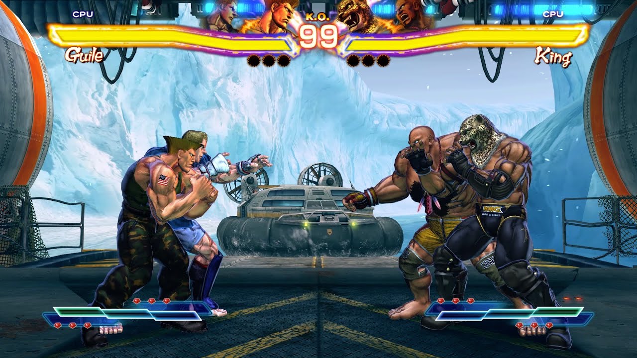 Guile & Abel vs King & Marduk! Great CPU Tussle!