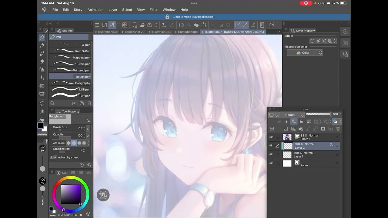 how to trace imiges in clip studio paint