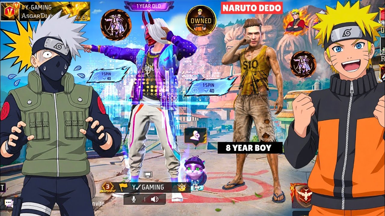 Naruto Bundle Free Fire | 8 year Old Boy 😱 | Garena Free Fire 🔥 - Y GAMING