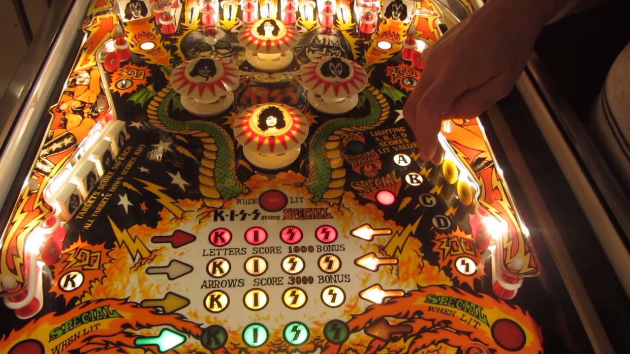 Bally Kiss Pinball Machine in Action