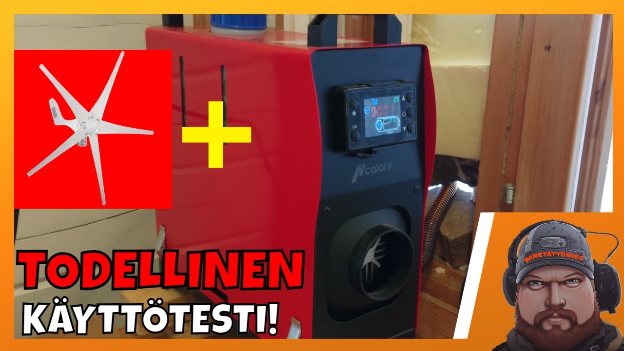 OIKEA TESTI! Diesel l&auml;mmitin ja Tuuliturbiini! Saunam&ouml;kki l&auml;mpim&auml;ksi tunnissa!