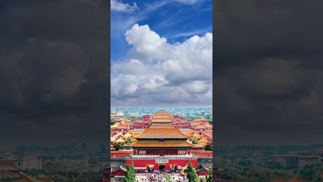 中國北京故宮建築全景