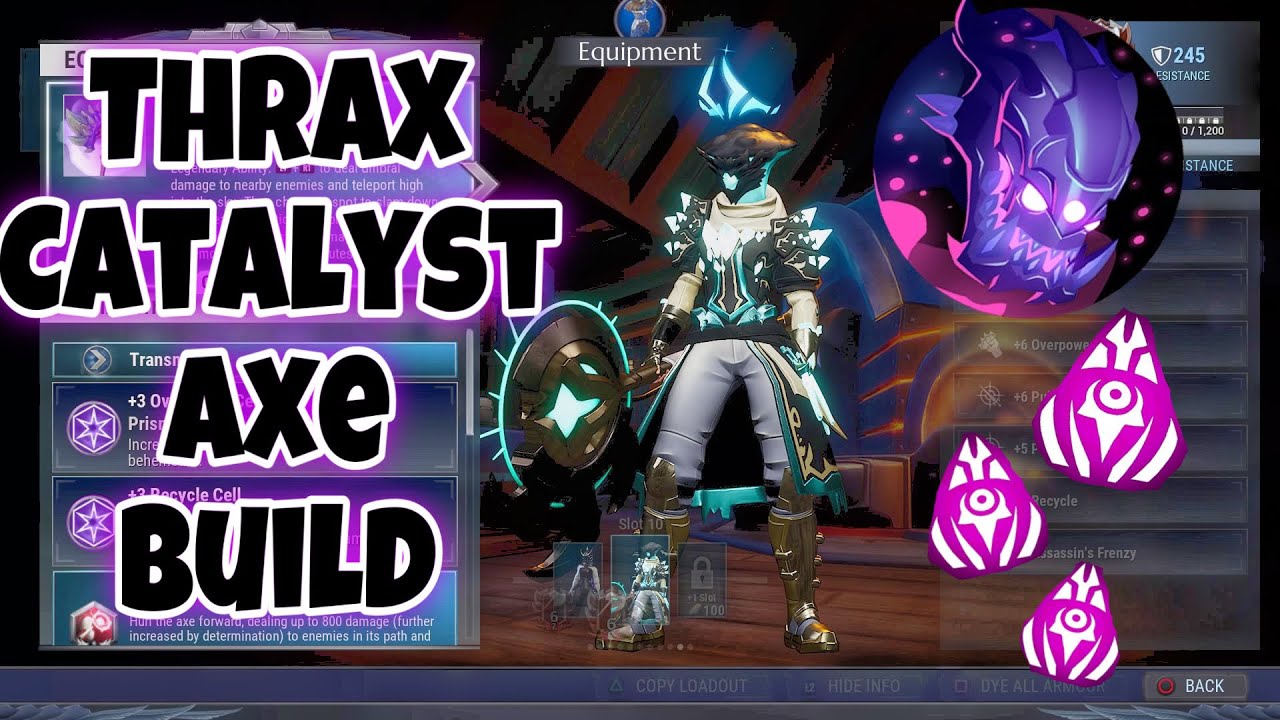 THRAX CATALYST AXE BUILD DAUNTLESS 2024