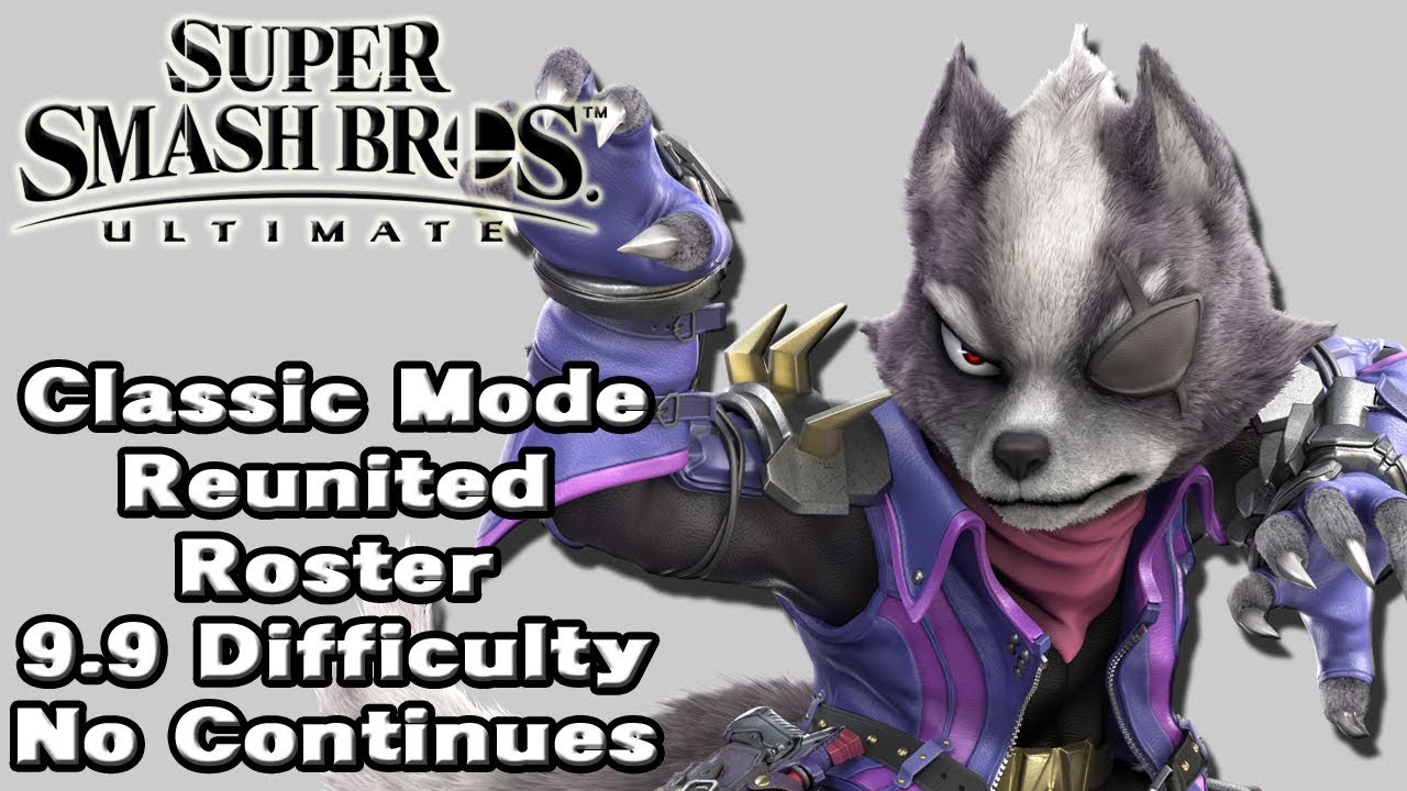 Super Smash Bros. Ultimate (Classic Mode 9.9 Intensity No Continues | Wolf O'Donnell)