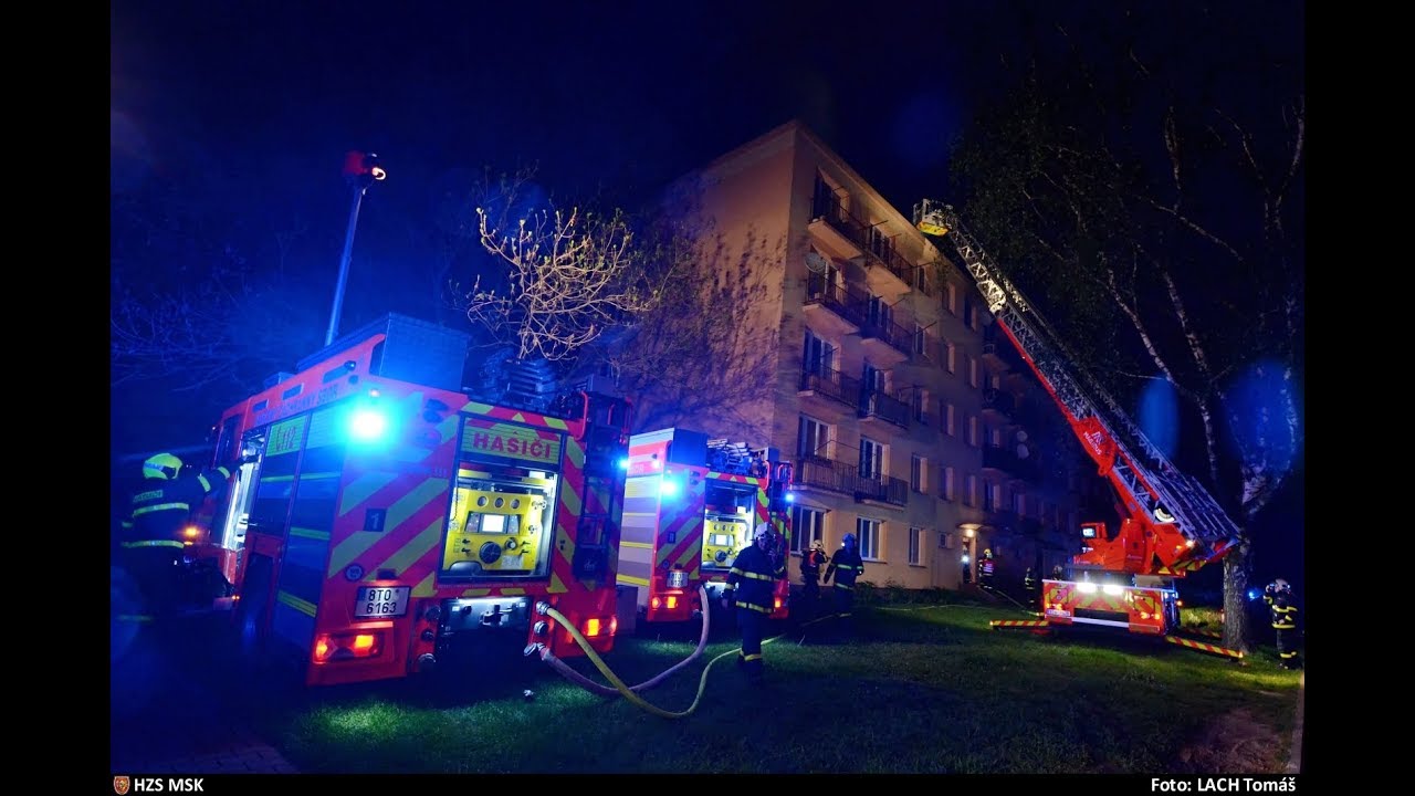 Pož&aacute;r bytu Ostrava-Hrabůvka, 2.5.2019