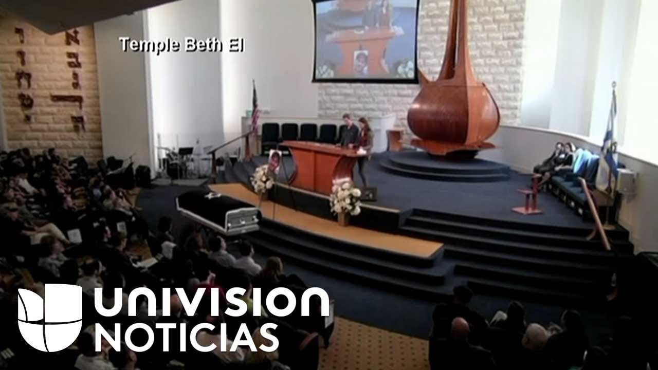 Imágenes en vivo del funeral de Scott Beigel, una de las 17 víctimas de la masacre en Florida