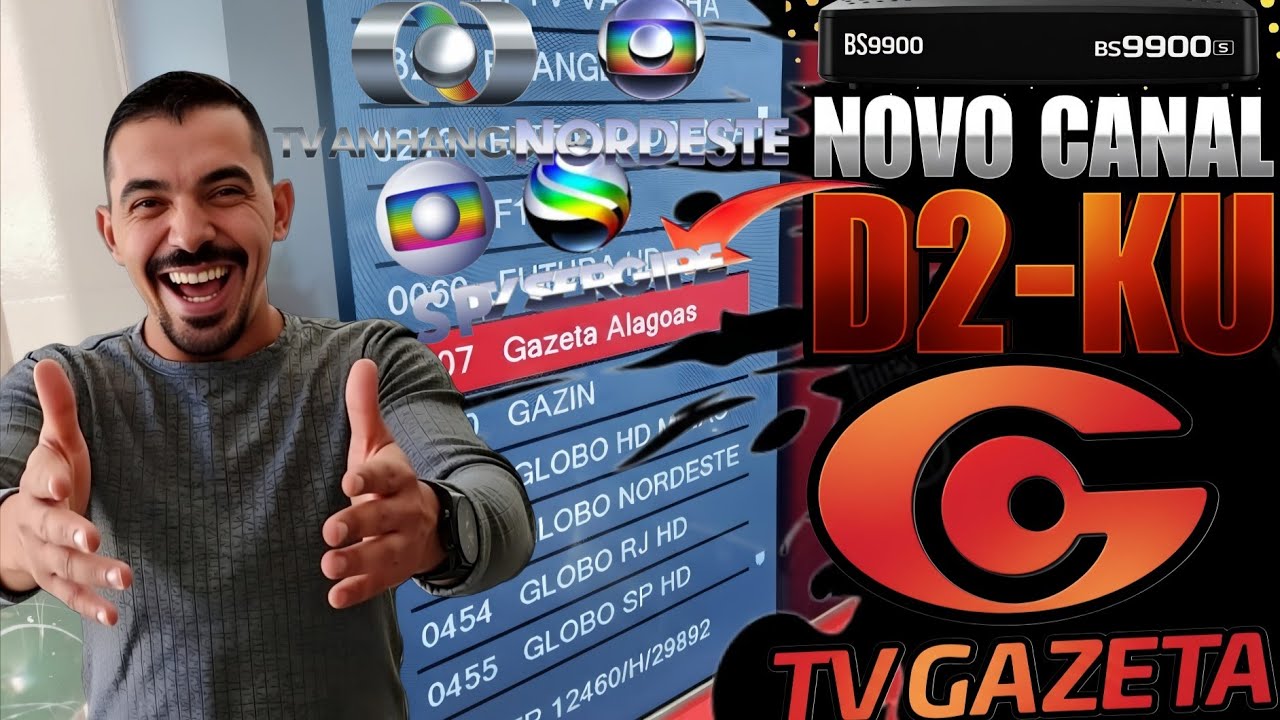 URGENTE UM NOVO CANAL NO D2-KU AQUI PRA MIM JÁ COM IMAGENS A TV GAZETA DE ALAGOAS E VÁRIAS AFILIADAS