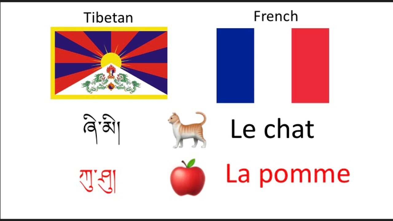 Learn French and Tibetan with Emojis