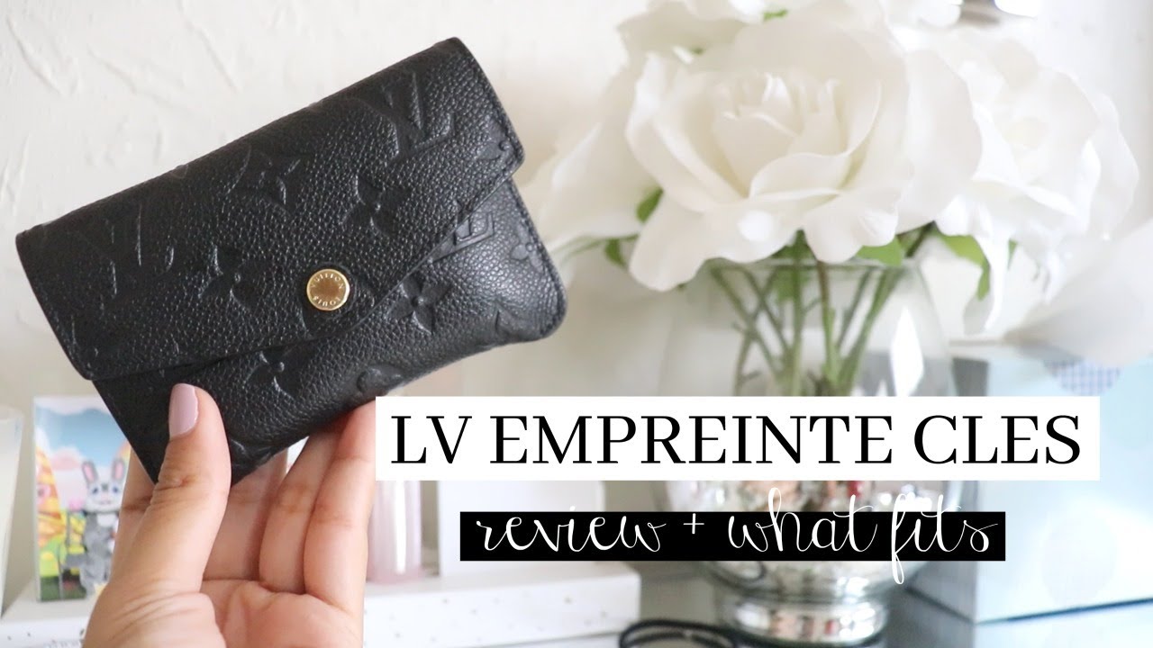 WEAR & TEAR REVIEW + WHAT FITS | Louis Vuitton Empreinte Key Pouch/Cles in Noir