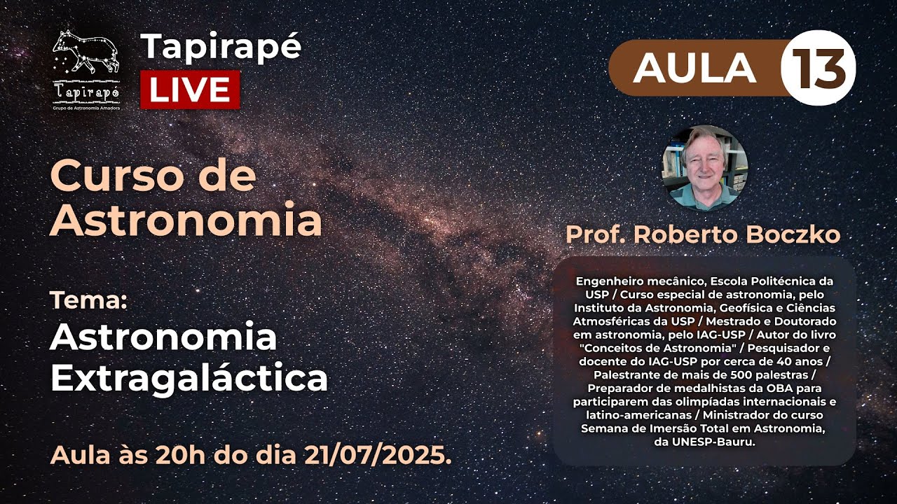 13. Astronomia Extragaláctica | Curso de Astronomia com Prof. Roberto Boczko | Tapirapé