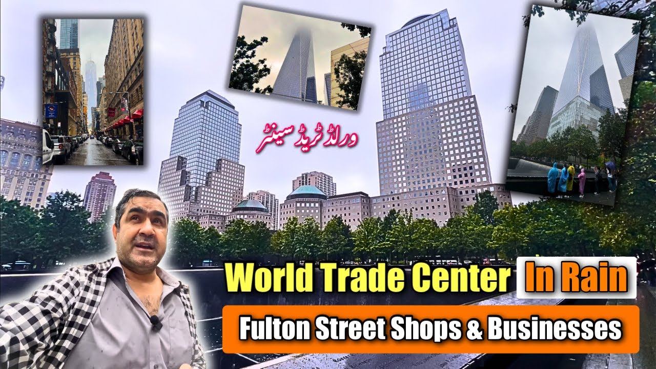 Rainy Walk at World Trade Center & Fulton Street NYC & Small Business Tour in New York”