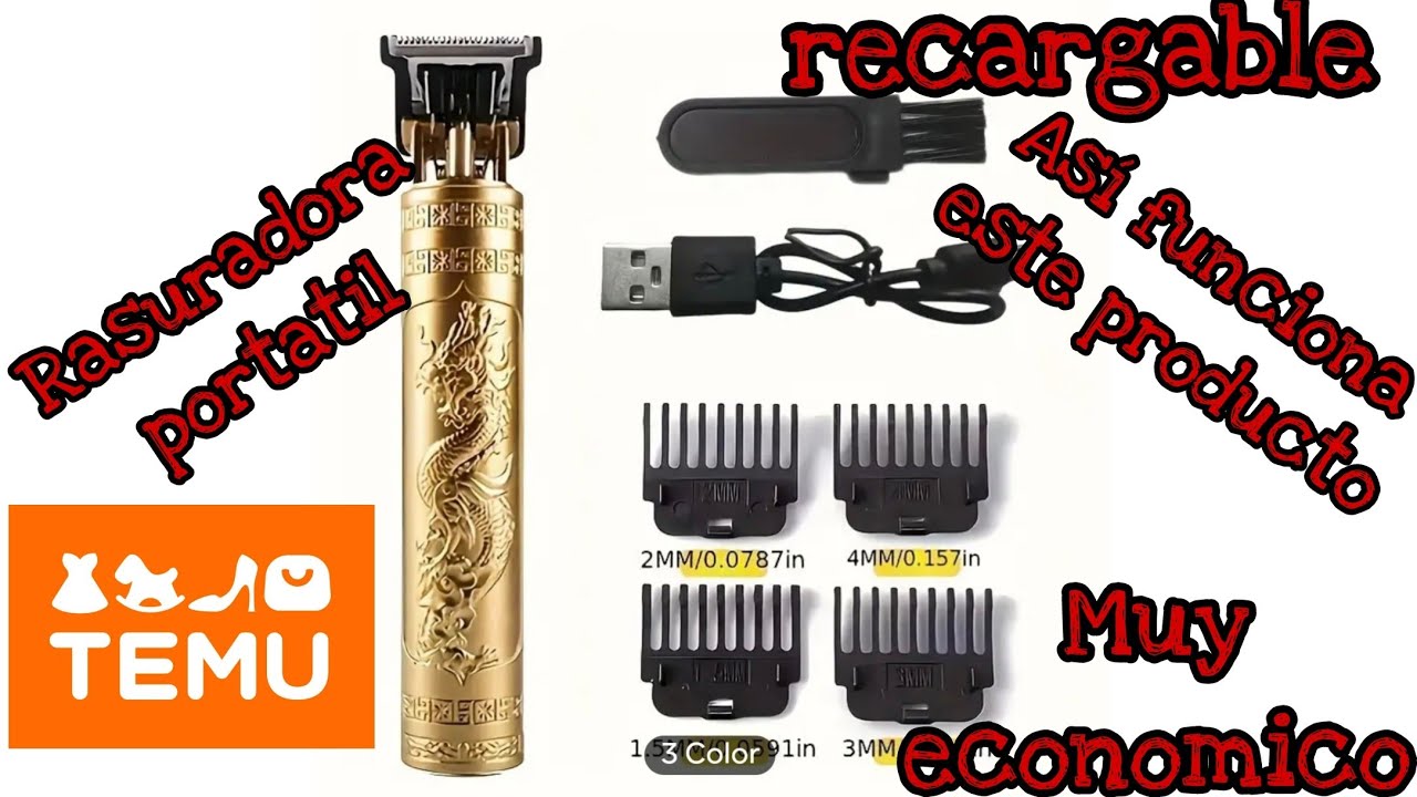 Rasuradora trimmer portátil vintage recargable de temu
