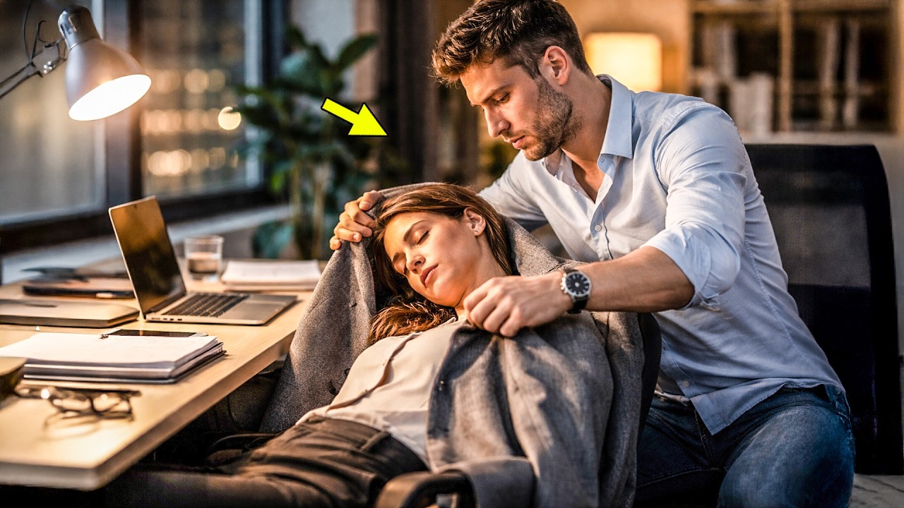 Padre soltero cubre a la jefa desmayada en la oficina — lo que dijo al despertar cambió todo