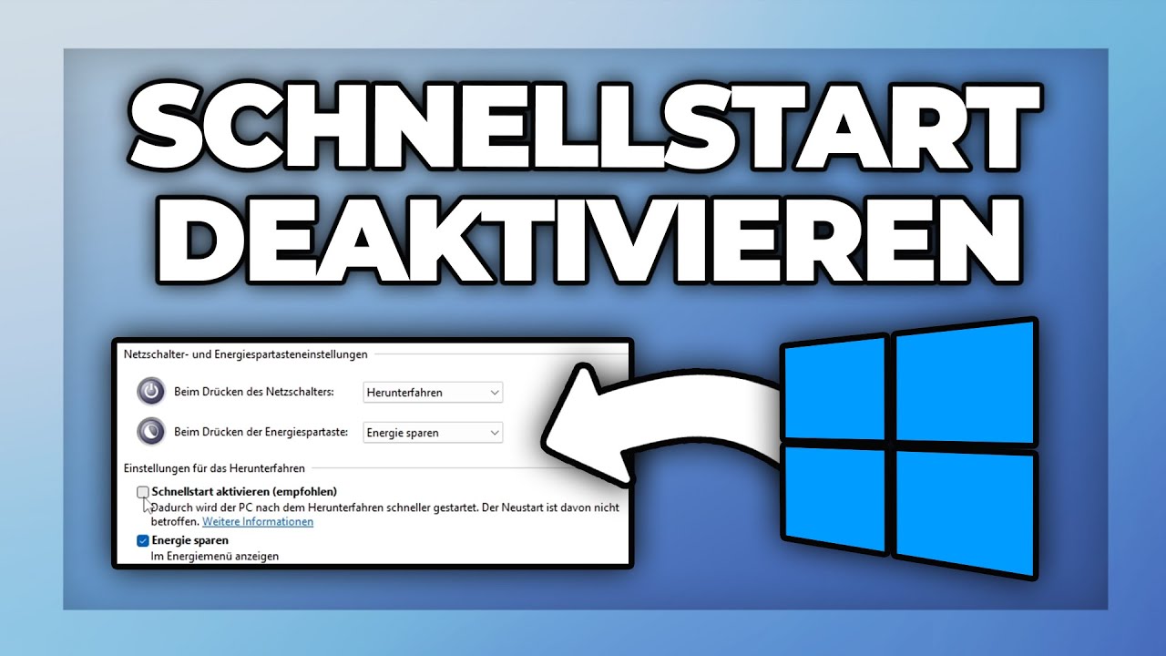 Windows 11 Schnellstart deaktivieren - Tutorial