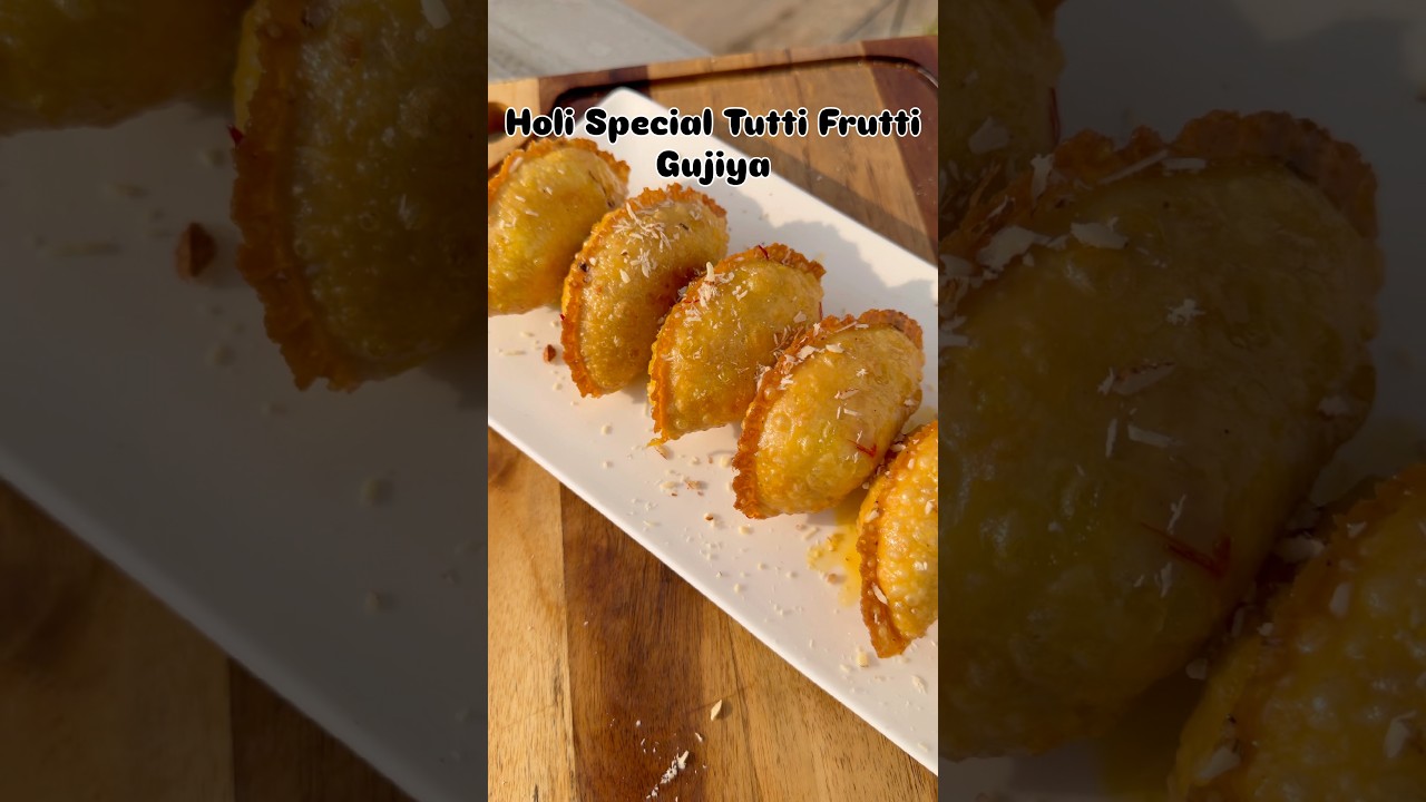 Holi Special Tutti Frutti Gujiya | #shortsfeed #ytshorts #shorts #recipe #food