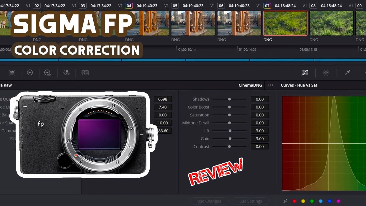 Sigma fp 3 ways color correction (Davinci Resolve)