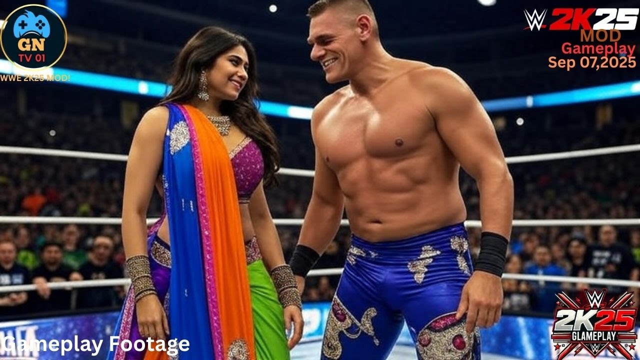 WWE 2K25 -  Pakistani Diva Madhia vs Gunther | Intergender Match Gameplay | Sep 07 , 2025