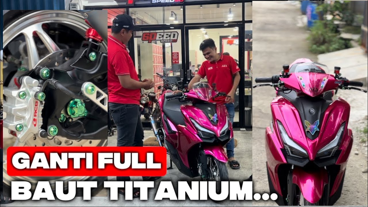 EDAN GANTI FULL BAUT TITANIUM AEROX ALPHA SEHARGA VARIO SECON ‼️