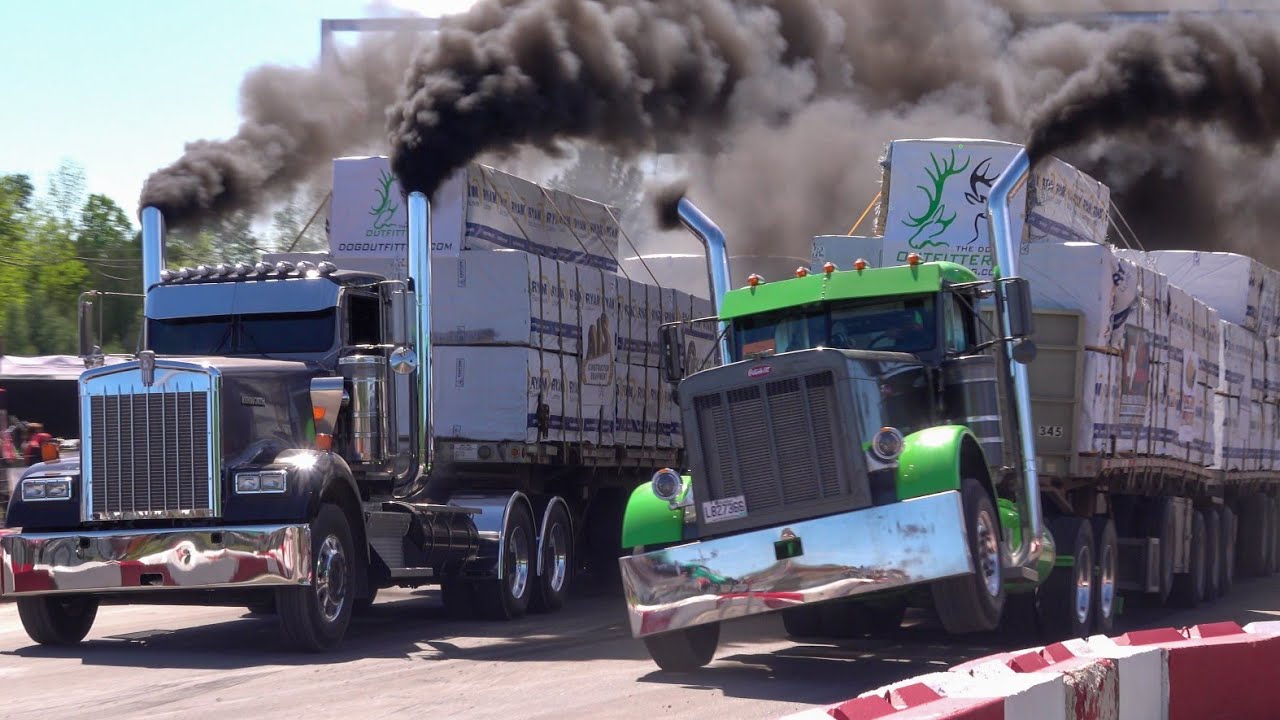 Great Lakes Big Challenge 2021 loaded semi drags and bob tail Friday session. Onaway Michigan